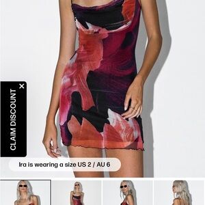 Princess Polly Red and Black Mini Dress